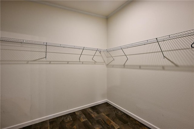 13585 Oswald Rd, Drummond, WI 54832 - spacious closet with dark wood-style flooring