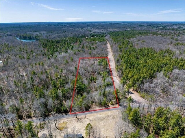 13585 Oswald Rd, Drummond, WI 54832 - birds eye view of property featuring a wooded view