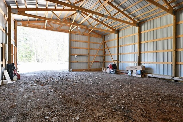 13585 Oswald Rd, Drummond, WI 54832 - garage featuring metal wall