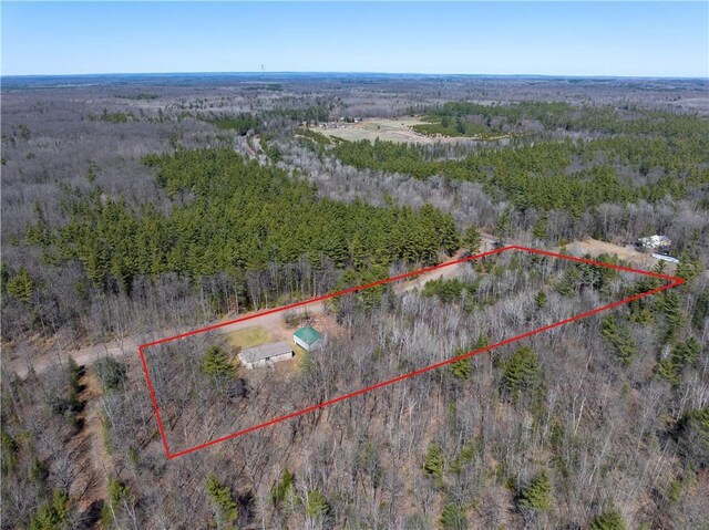 13585 Oswald Rd, Drummond, WI 54832 - aerial view with a view of trees