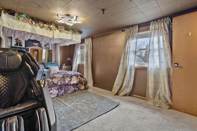 bedroom with carpet