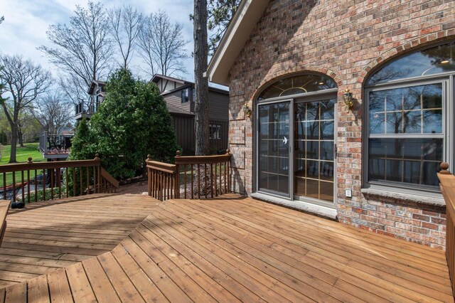 W347N5904 Lake Dr, Oconomowoc, WI 53066 - view of wooden terrace