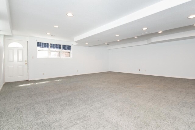 W347N5904 Lake Dr, Oconomowoc, WI 53066 - below grade area featuring recessed lighting, baseboards, and carpet