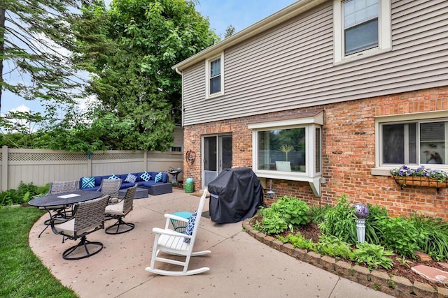 1517 Torrison Dr, Manitowoc, WI 54220 - view of patio featuring an outdoor hangout area and grilling area
