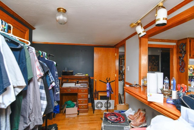 interior space with wood finished floors