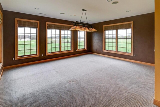 457 Union Rd, Brooklyn, WI 53521 - empty room featuring plenty of natural light, carpet flooring, and baseboards