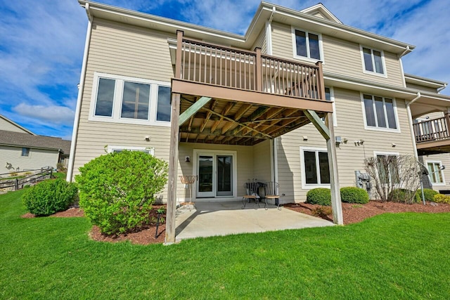 3500 Sequoia Cir, Waukesha, WI 53188 - back of house with a yard, a patio area, and a deck