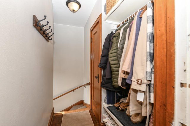view of walk in closet