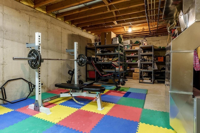 view of workout area