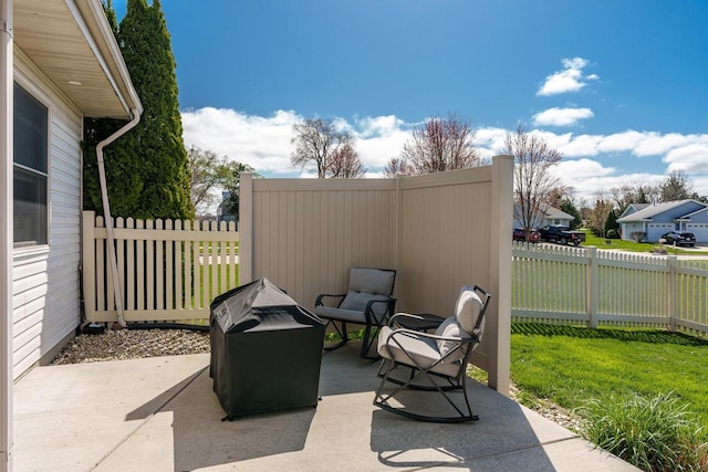 view of patio / terrace with fence