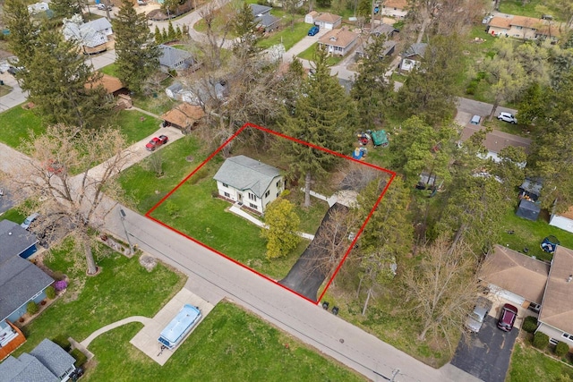 birds eye view of property featuring a residential view
