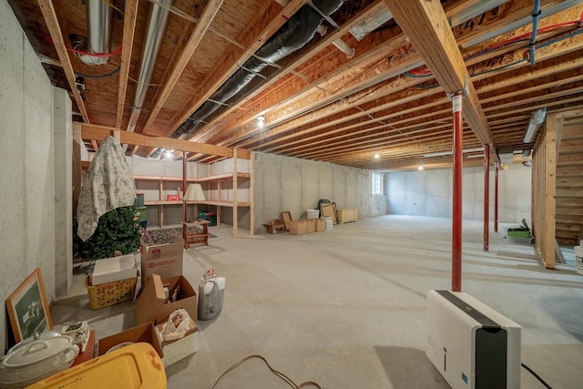 view of basement