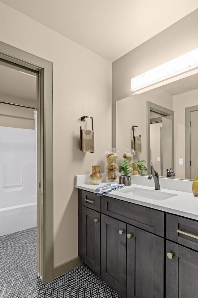 6667 S Chickahauk Trl, Middleton, WI 53562 - bathroom featuring vanity and tile patterned flooring