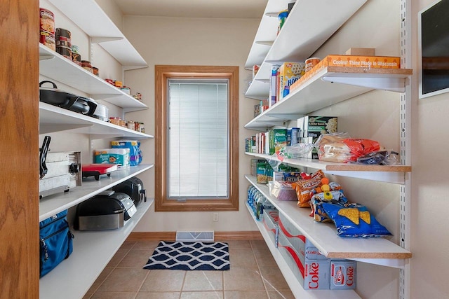 view of storage area