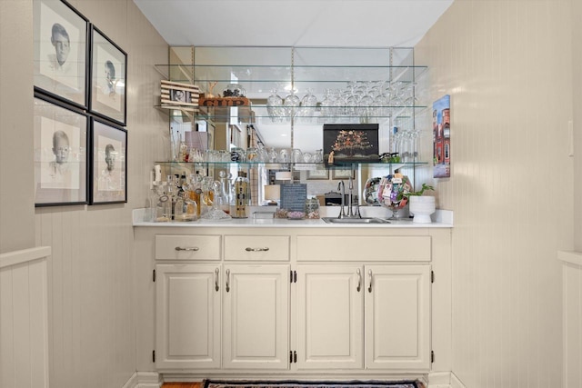 19425 Killarney Way, Brookfield, WI 53045 - bar with a sink, a decorative wall, and wet bar