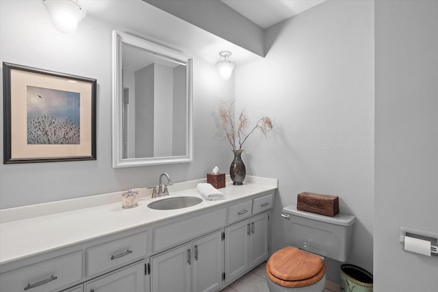 19425 Killarney Way, Brookfield, WI 53045 - bathroom with vanity, tile patterned flooring, and toilet