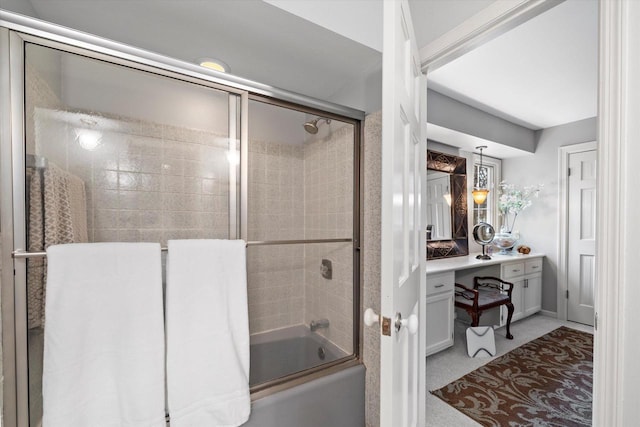 19425 Killarney Way, Brookfield, WI 53045 - full bathroom with bath / shower combo with glass door and vanity