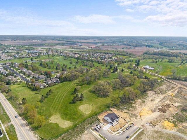 aerial overview of property's location with nearby suburban area