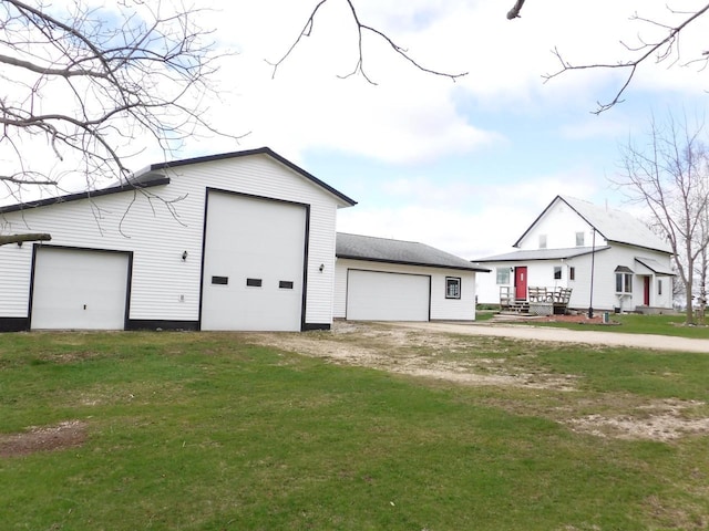 10621 Cth F, Newton, WI 53063 - view of front of home with an outdoor structure and a front lawn