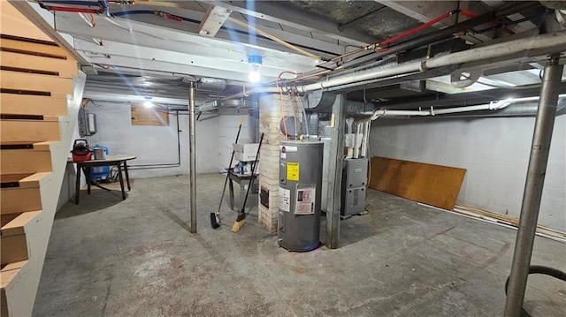 10039 State Highway 27, Hayward, WI 54843 - unfinished basement featuring water heater