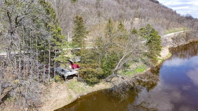 26297 State Highway 60, Lone Rock, WI 53556 - birds eye view of property featuring a water view