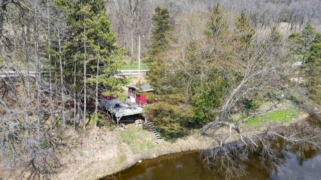 26297 State Highway 60, Lone Rock, WI 53556 - birds eye view of property featuring a water view