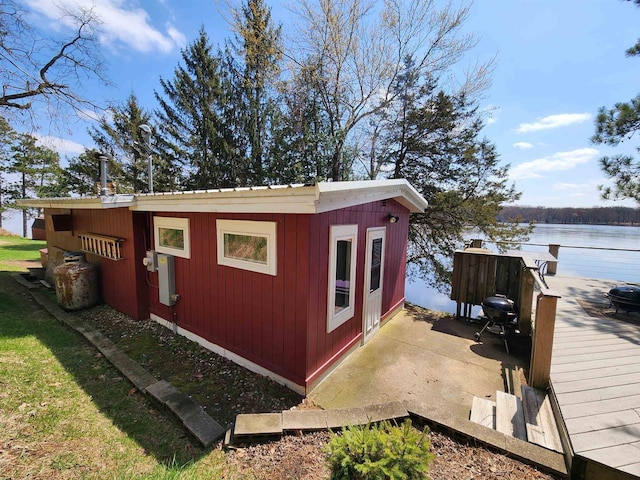26297 State Highway 60, Lone Rock, WI 53556 - view of outbuilding with a water view