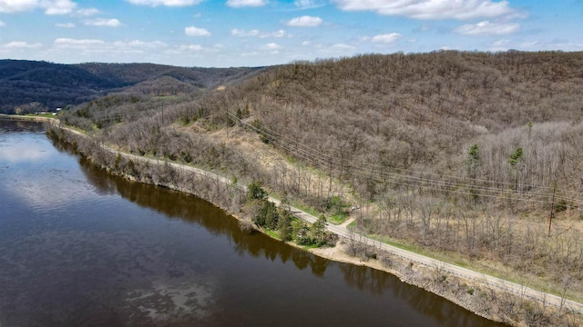 26297 State Highway 60, Lone Rock, WI 53556 - aerial view with a water view and a forest view
