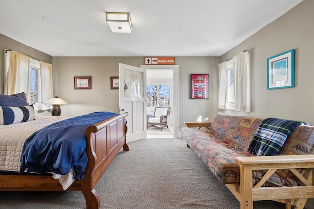 bedroom featuring carpet flooring
