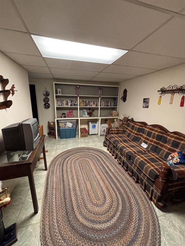 5021 Margaret Dr, Amherst, WI 54406 - living area featuring a paneled ceiling