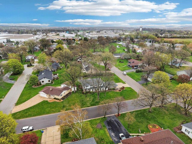 drone / aerial view with a residential view