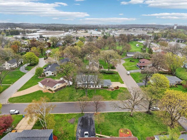 drone / aerial view with a residential view