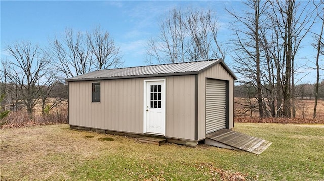 view of shed