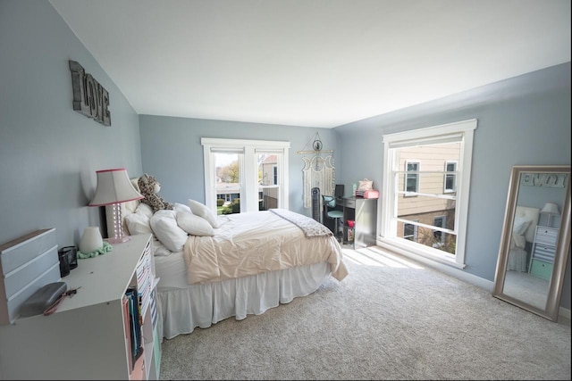 bedroom with carpet floors