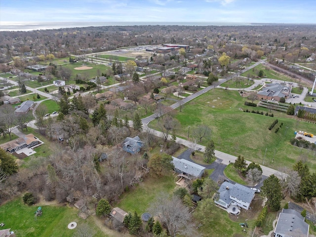 bird's eye view with a residential view