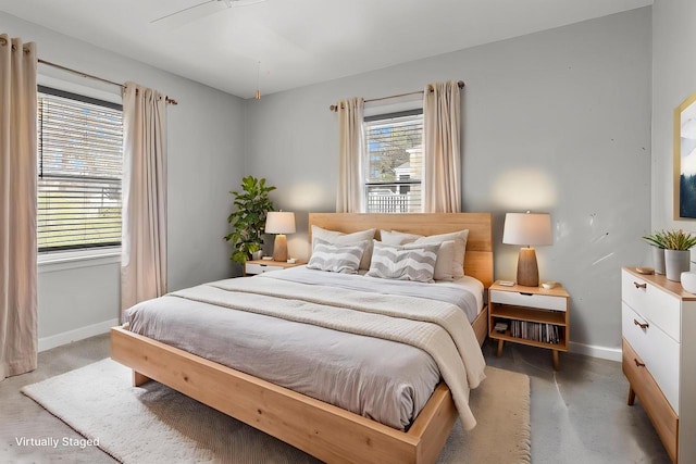 bedroom with baseboards