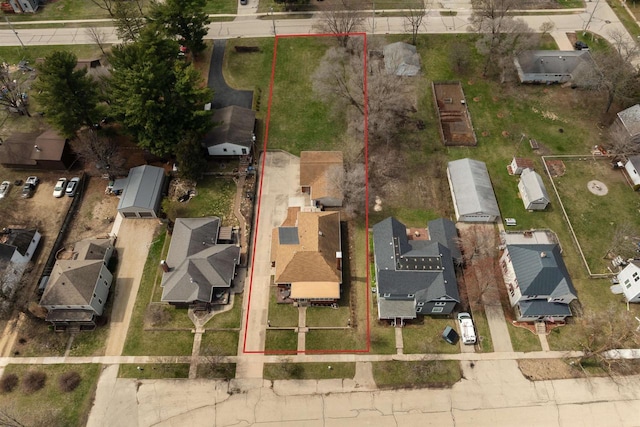 233 N 1st St, Princeton, WI 54968 - aerial perspective of suburban area featuring property parcel outlined