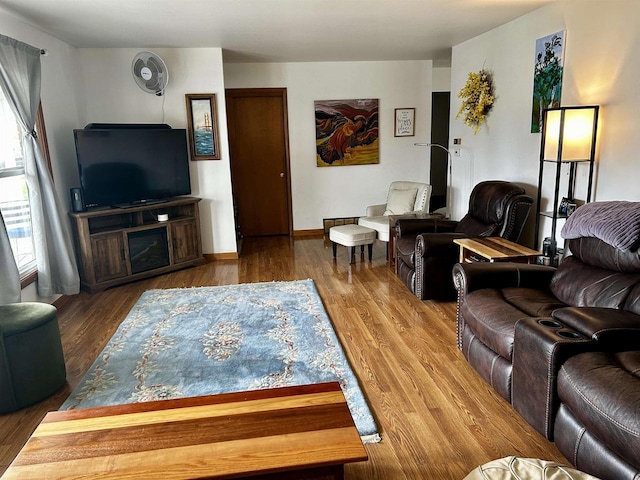 living room featuring wood finished floors