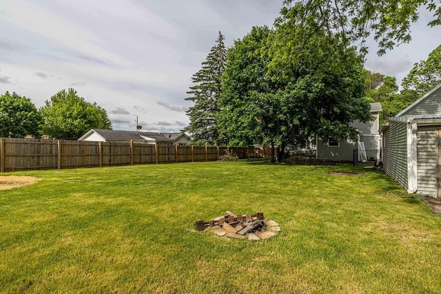 2334 16th Ave, Monroe, WI 53566 - view of yard featuring a fire pit