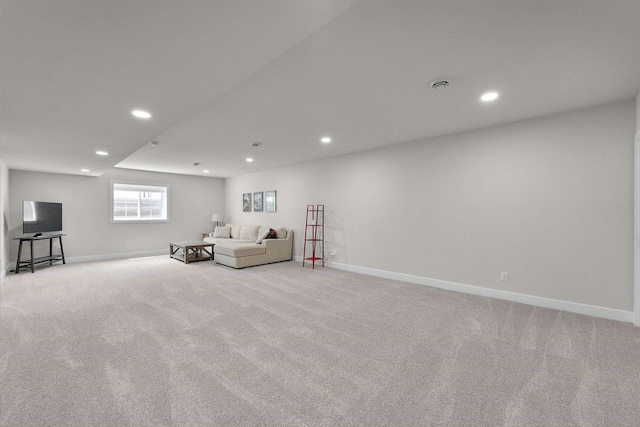 1205 Thistle Dew Ln, Waunakee, WI 53597 - sitting room featuring carpet flooring, baseboards, and recessed lighting