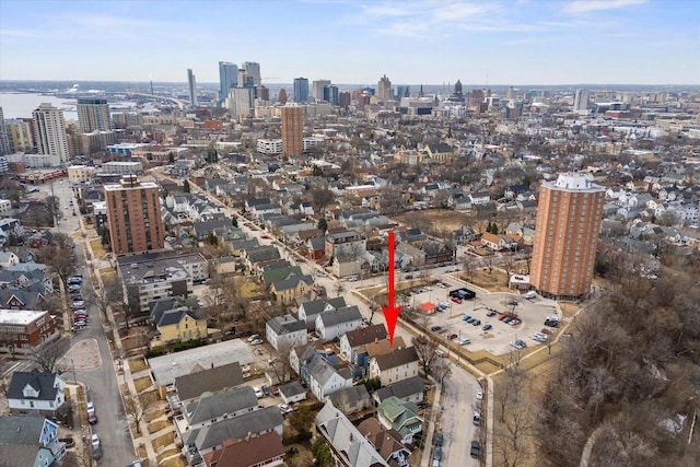 1932 N Warren Ave Unit 1934, Milwaukee, WI 53202 - drone / aerial view featuring a city view