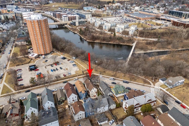 1932 N Warren Ave Unit 1934, Milwaukee, WI 53202 - bird's eye view featuring a water view