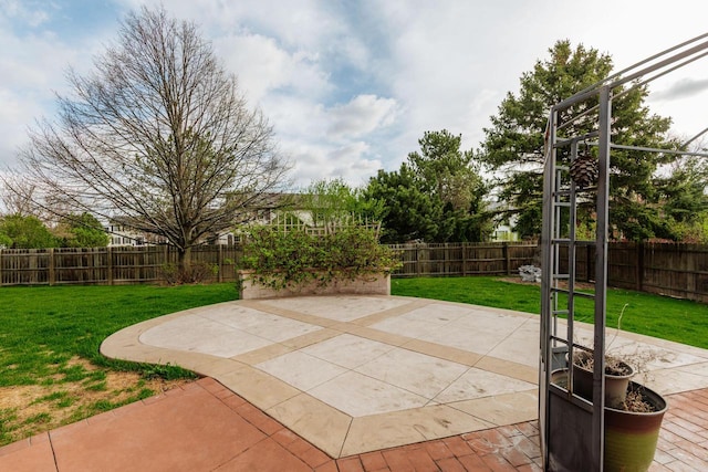 view of patio with a fenced backyard