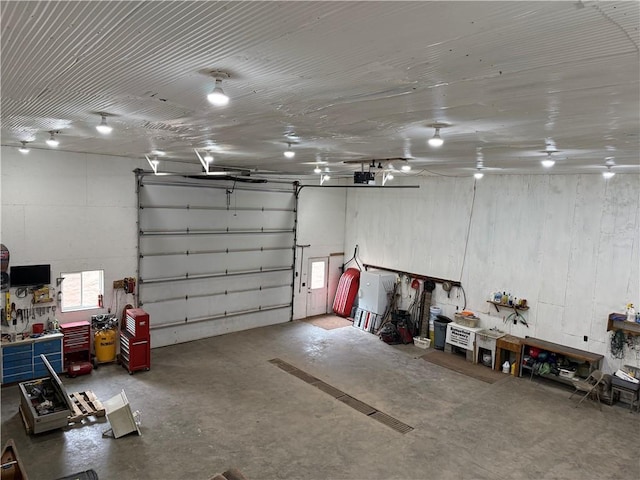 8523 Lakeside Rd, Trego, WI 54888 - garage with a workshop area