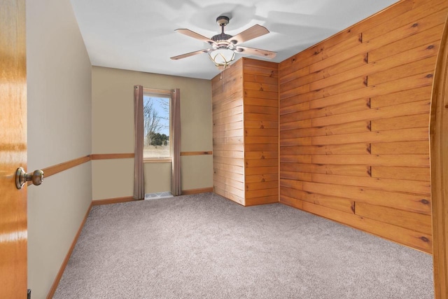 E2145 Johanson Rd, Iola, WI 54945 - carpeted empty room featuring baseboards and ceiling fan