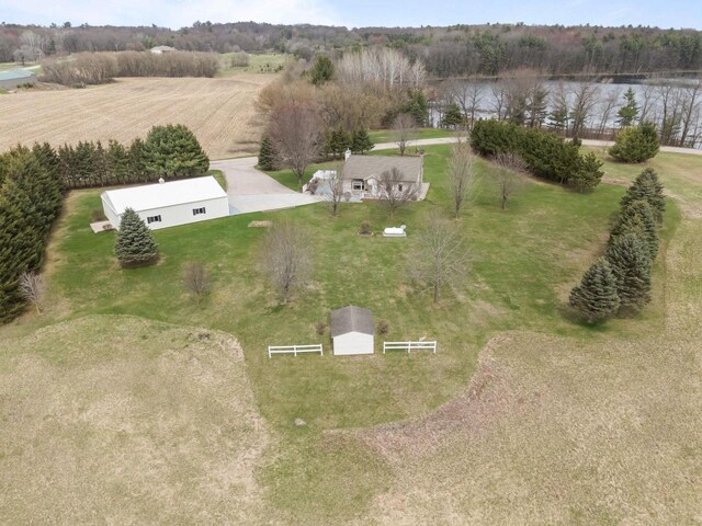 E2145 Johanson Rd, Iola, WI 54945 - bird's eye view featuring a water view