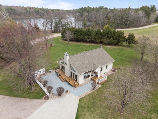 E2145 Johanson Rd, Iola, WI 54945 - birds eye view of property