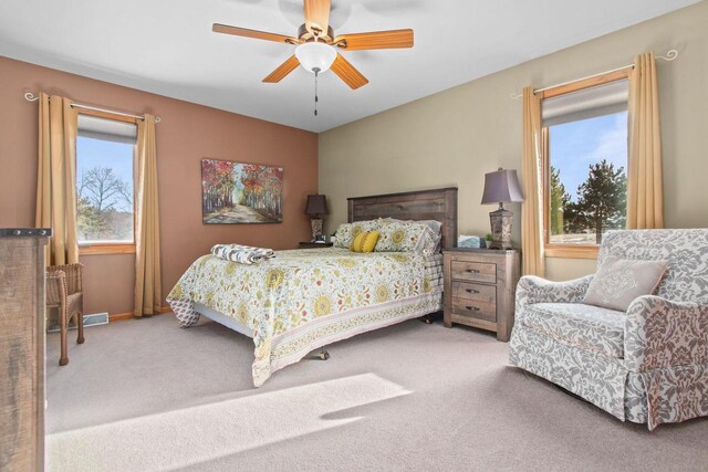 E2145 Johanson Rd, Iola, WI 54945 - bedroom featuring ceiling fan and carpet