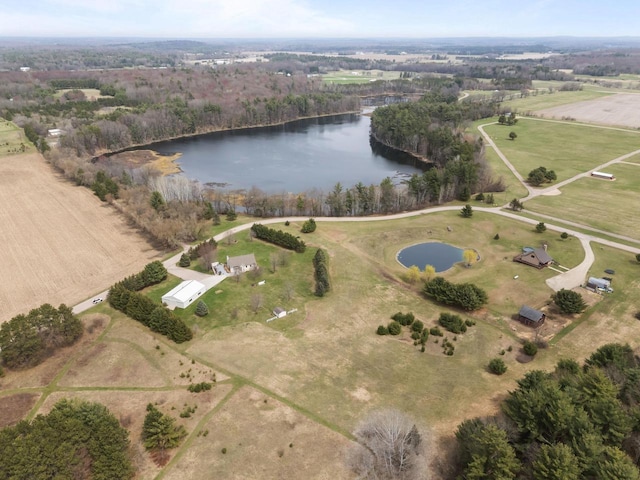 E2145 Johanson Rd, Iola, WI 54945 - drone / aerial view with a water view and a rural view