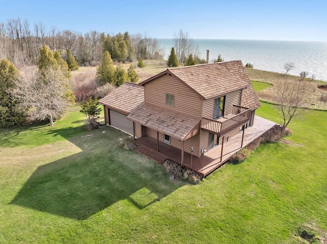 E4905 Lakeshore Rd, Kewaunee, WI 54216 - drone / aerial view featuring a water view